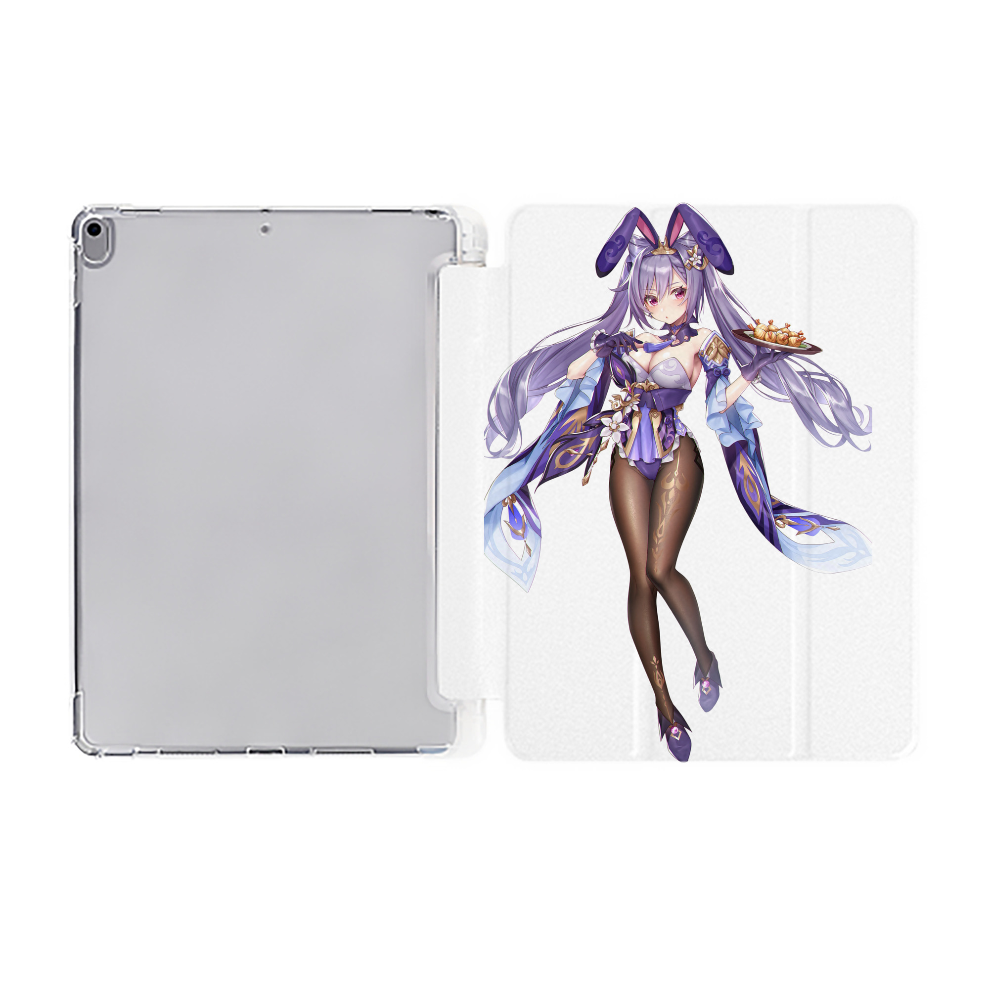 げんし神 刻晴 こくせい genshin Kokusei IPad ケース ペン収納付き 三つ折りスタンド PUレザー×シリコン 対応機種9.5/10.5/10.9インチ